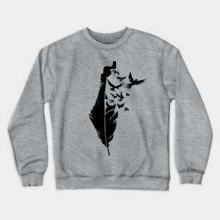 Palestine Feather Map Symbol of Palestinians Love and Struggle for Freedom -Blk Crewneck Sweatshirt